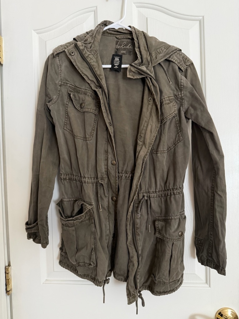 Talula Olive Green Military Anorak Jacket with Hood